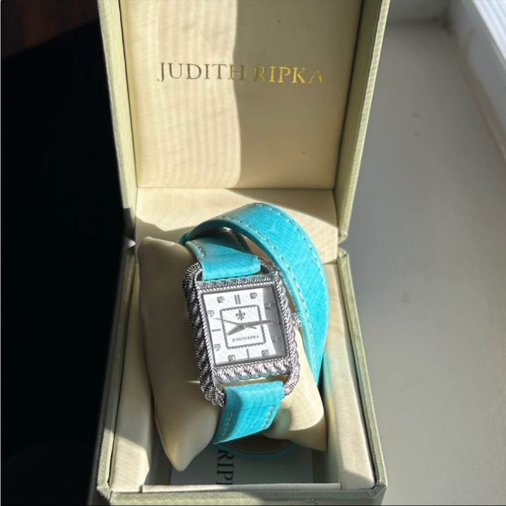 Judith Ripka Turquoise and Silver Watch